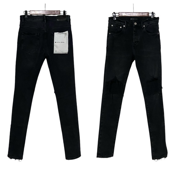 Purple Brand P002 Black Blowout Jeans - Picture 10 of 16